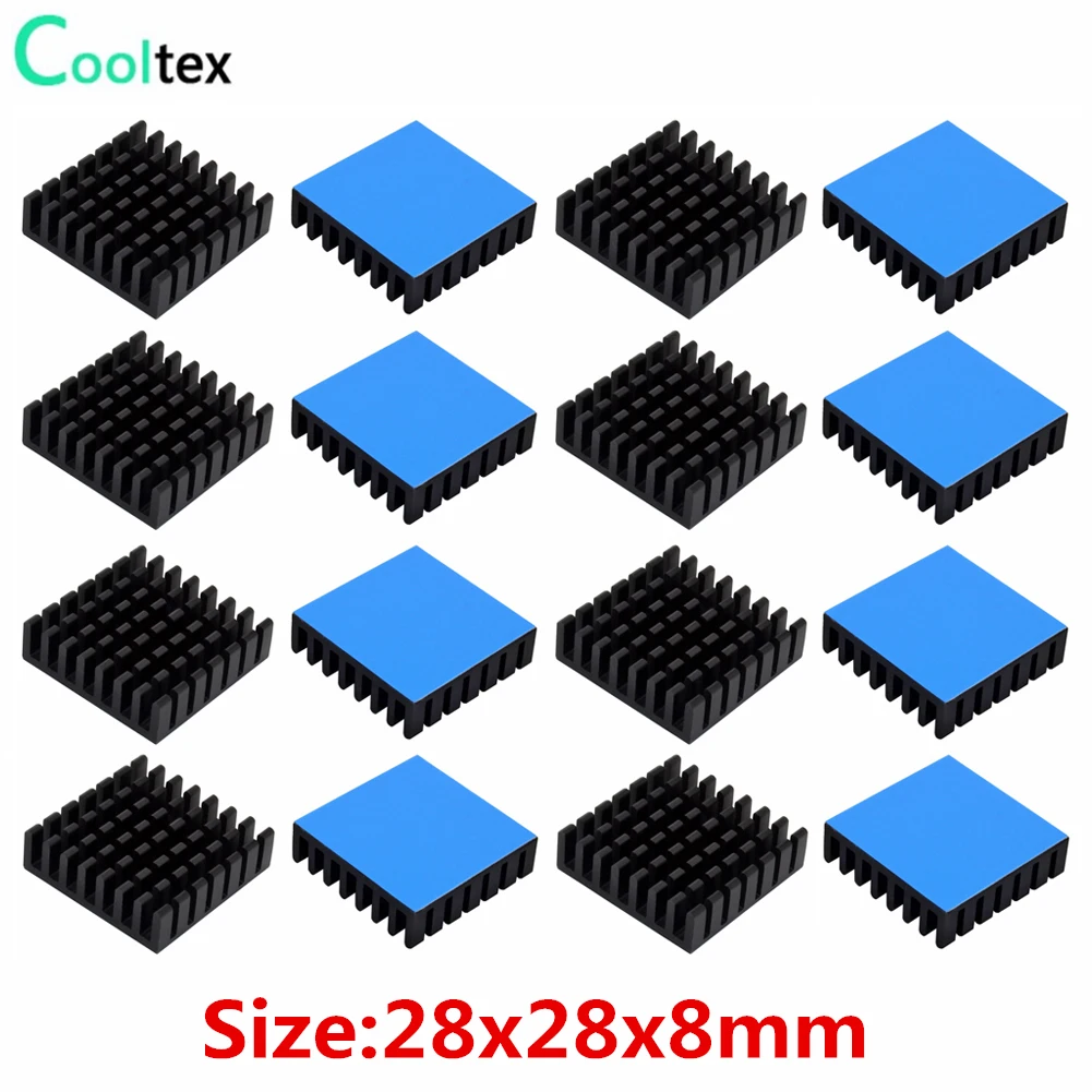 20pcs 28x28x8mm Aluminum Heatsink Radiator Heat Sink Cooler Cooling for Electronic Chip IC With Thermal Conductive Tape
20pcs 28x28x8mm Aluminum Heatsink Radiator Heat Sink Cooler Cooling for Electronic Chip IC With Thermal Conductive Tape
