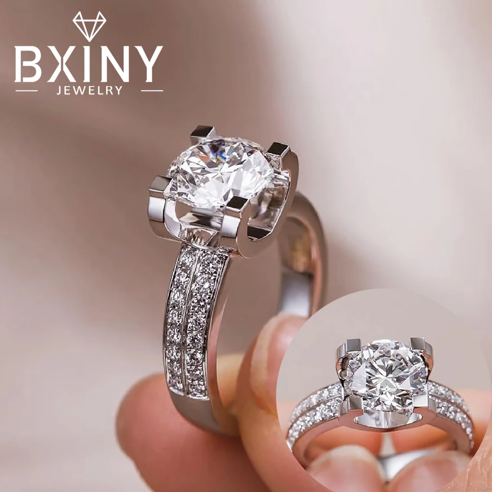 BXINY 1/3Carat Moissanite Rings 925 Sterling Silver For Women GRA Certified Lab Diamond Classical Wedding Band Fine Jewelry Gift
BXINY 1/3Carat Moissanite Rings 925 Sterling Silver For Women GRA Certified Lab Diamond Classical Wedding Band Fine Jewelry Gift