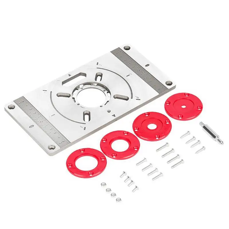 Trim Router Table Insert Adjustable Router Table Plate Aluminum Alloy And Anti-Rust Trimming Router Plate For Wood Trimming
Trim Router Table Insert Adjustable Router Table Plate Aluminum Alloy And Anti-Rust Trimming Router Plate For Wood Trimming
