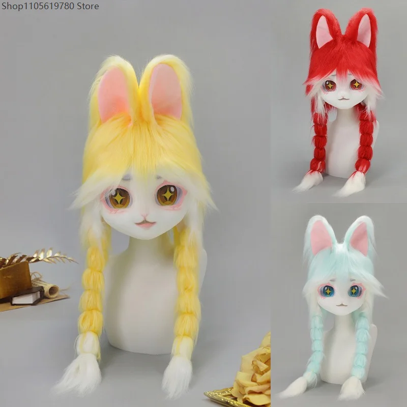 Furry Rabbit Full Head Mask Fursuit Headwear Cosplay Prop For Easter Performance Theme Party Fancy Dress Up Costume Accessory
Furry Rabbit Full Head Mask Fursuit Headwear Cosplay Prop For Easter Performance Theme Party Fancy Dress Up Costume Accessory
