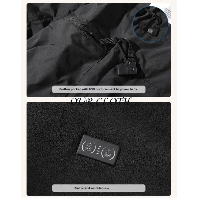 Rechargeable Heating Fleece Coat with Battery Pack Fleece Heated Jackets Y1AC
Rechargeable Heating Fleece Coat with Battery Pack Fleece Heated Jackets Y1AC