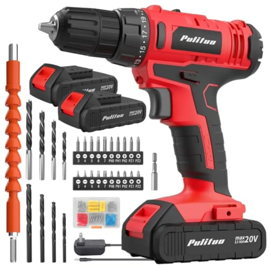 Cordless/Driver, 2 Batteries Electric Screwdriver, 30Nm Power Drill Driver, 21+1 Torque, 2 Speed, 3/8"Keyless Chuck, power Dril
Cordless/Driver, 2 Batteries Electric Screwdriver, 30Nm Power Drill Driver, 21+1 Torque, 2 Speed, 3/8"Keyless Chuck, power Dril