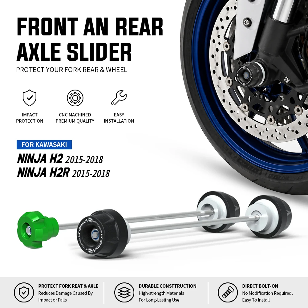 H2 Front Rear Wheels Protect Slider For KAWASAKI Ninja H2 H2R 2015-2018 Motorcycle Front Fork Rocker Arm Crash Slider
H2 Front Rear Wheels Protect Slider For KAWASAKI Ninja H2 H2R 2015-2018 Motorcycle Front Fork Rocker Arm Crash Slider