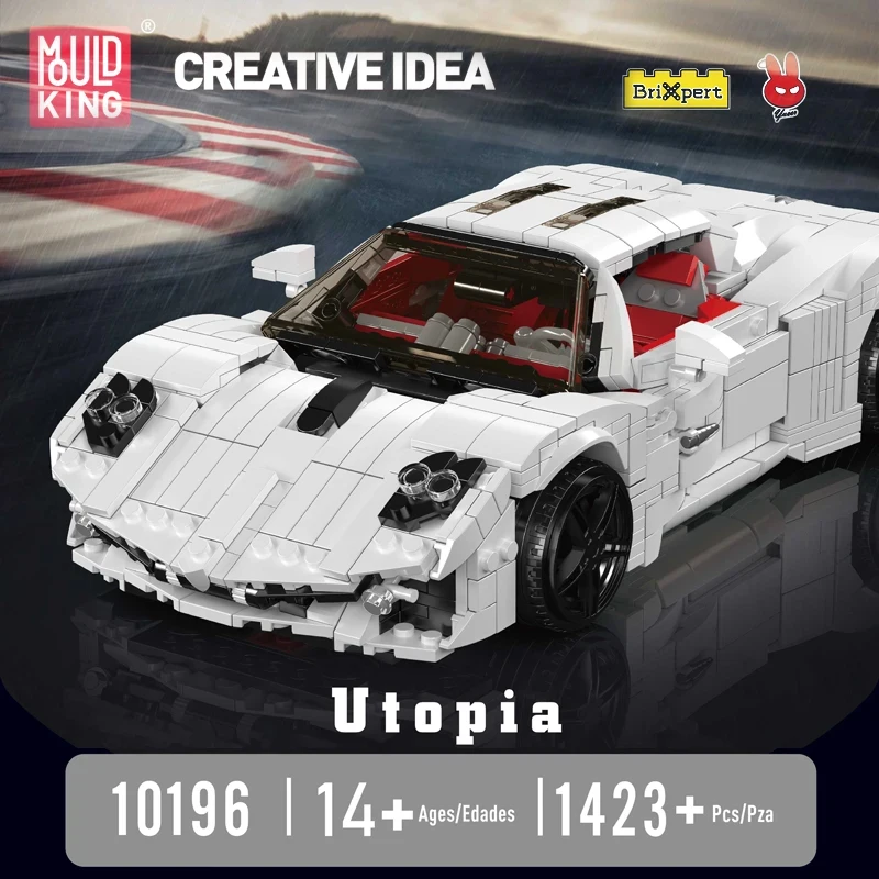 Mould King 10196 Technical Car Toys The Utopia Super Racing Car Building Block Assembly Sport Car Brick Set Kids Christmas Gift
Mould King 10196 Technical Car Toys The Utopia Super Racing Car Building Block Assembly Sport Car Brick Set Kids Christmas Gift