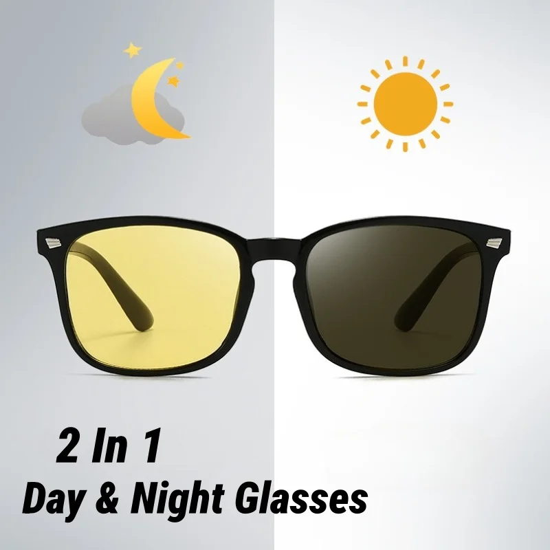 Day & Night Dual-Use Multi Glasses Stylish Square-Frame Photochromic UV-Protective Eyewear Anti-Glare Night Vision Glasses
Day & Night Dual-Use Multi Glasses Stylish Square-Frame Photochromic UV-Protective Eyewear Anti-Glare Night Vision Glasses