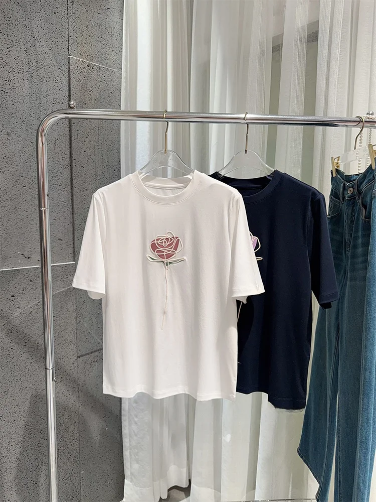New Floral Print round Neck Loose Short Sleeve T-Shirt Women's Casual Style Comfortable Cotton Ageless Design Fashionable
New Floral Print round Neck Loose Short Sleeve T-Shirt Women's Casual Style Comfortable Cotton Ageless Design Fashionable