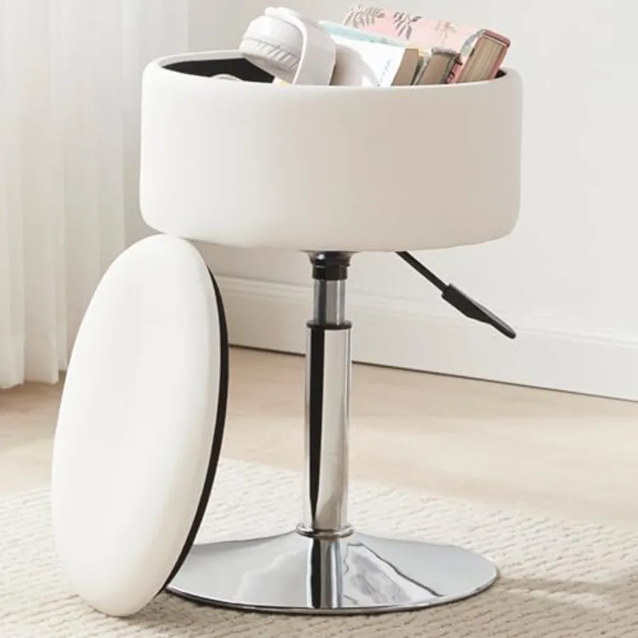 Adjustable Ottoman Stool White Vanity Stool Vanity Chair for Makeup Room Stool Chair for Vanity Stool with Storage Makeup Stool
Adjustable Ottoman Stool White Vanity Stool Vanity Chair for Makeup Room Stool Chair for Vanity Stool with Storage Makeup Stool