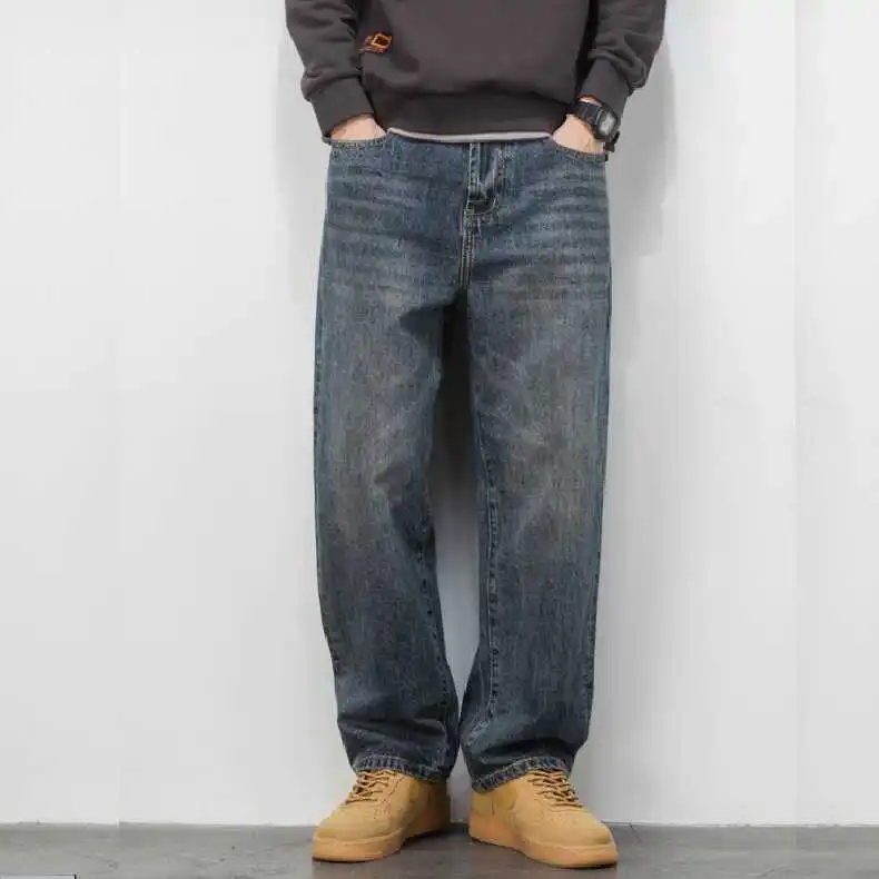 Classic American Sle Men's Heavyweight Jeans Loose Straight Leg Casual Long Trousers Spring Autumn Wear Busin Gentleman
Classic American Sle Men's Heavyweight Jeans Loose Straight Leg Casual Long Trousers Spring Autumn Wear Busin Gentleman