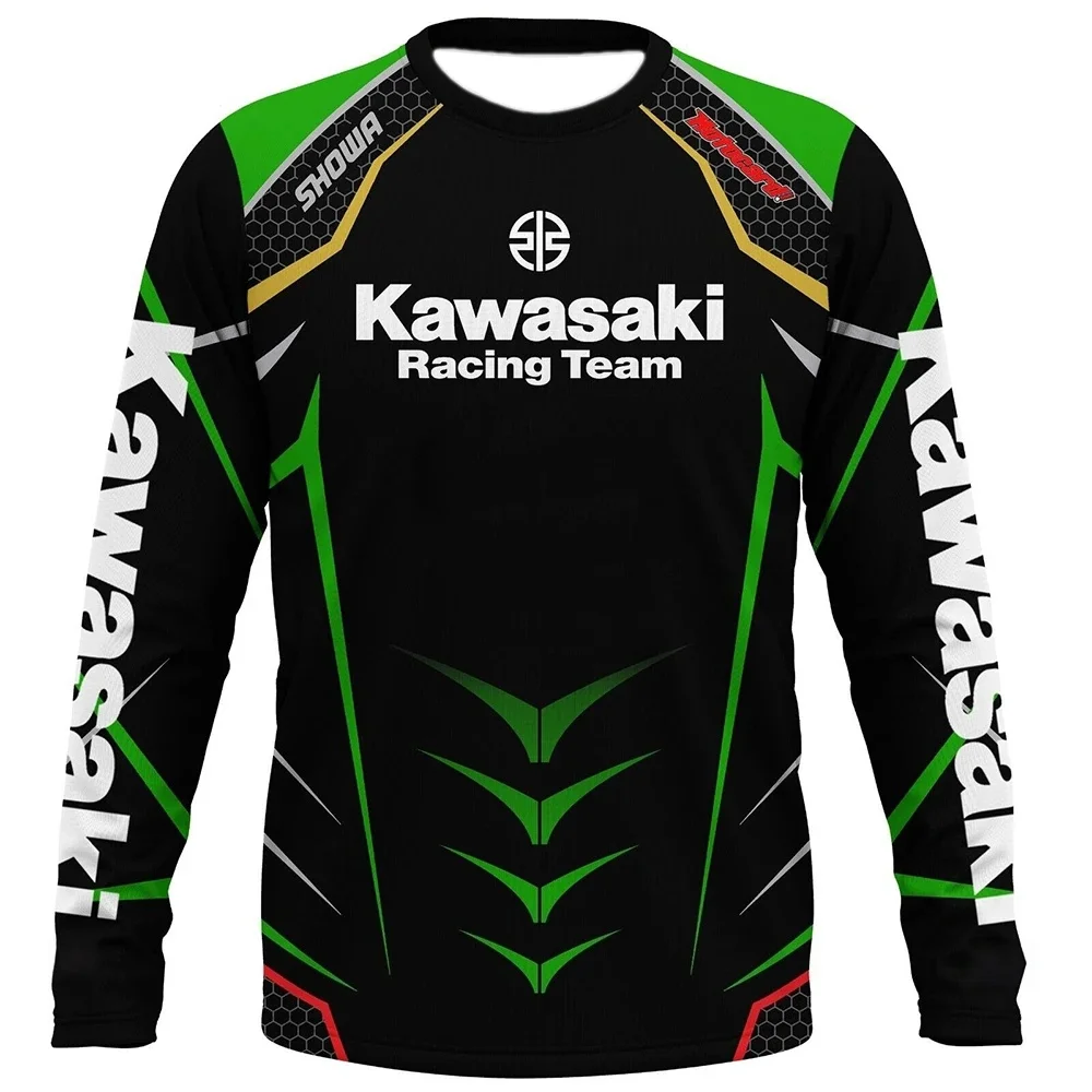 Kawasaki мотоциклетная гоночная команда для мужчин и женщин футболка с круглым вырезом с длинным рукавом уличный стиль мото фанаты винтажные быстросохнущие топы для мотокросса
Kawasaki мотоциклетная гоночная команда для мужчин и женщин футболка с круглым вырезом с длинным рукавом уличный стиль мото фанаты винтажные быстросохнущие топы для мотокросса