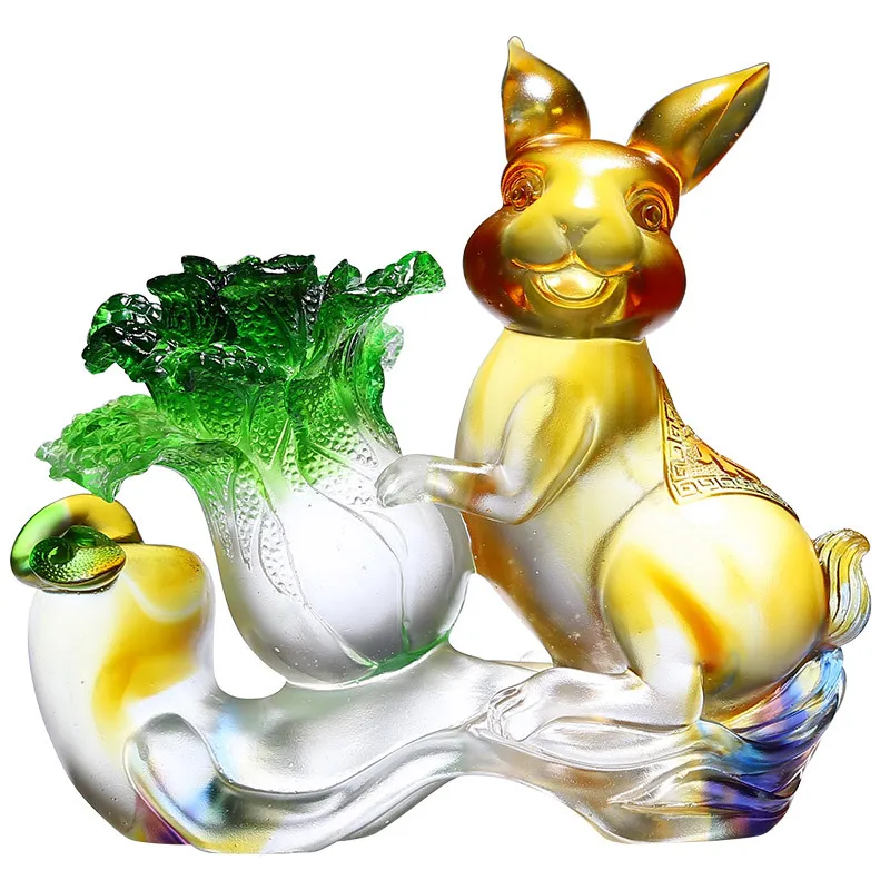 Glazed cabbage lucky ornament moving living room high-end rabbit decoration
Glazed cabbage lucky ornament moving living room high-end rabbit decoration