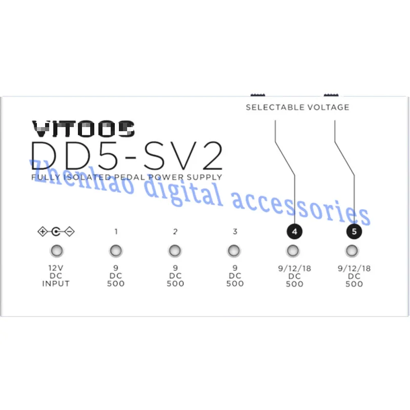 Для VITOOS DD5-SV2 блок питания педали эффектов полностью изолированный фильтр пульсации шумоподавление Высокая мощность цифровой эффектор
Для VITOOS DD5-SV2 блок питания педали эффектов полностью изолированный фильтр пульсации шумоподавление Высокая мощность цифровой эффектор