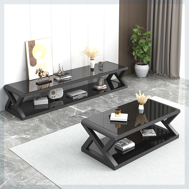 Simple tempered glass TV cabinet combination modern simple living room European small apartment
Simple tempered glass TV cabinet combination modern simple living room European small apartment