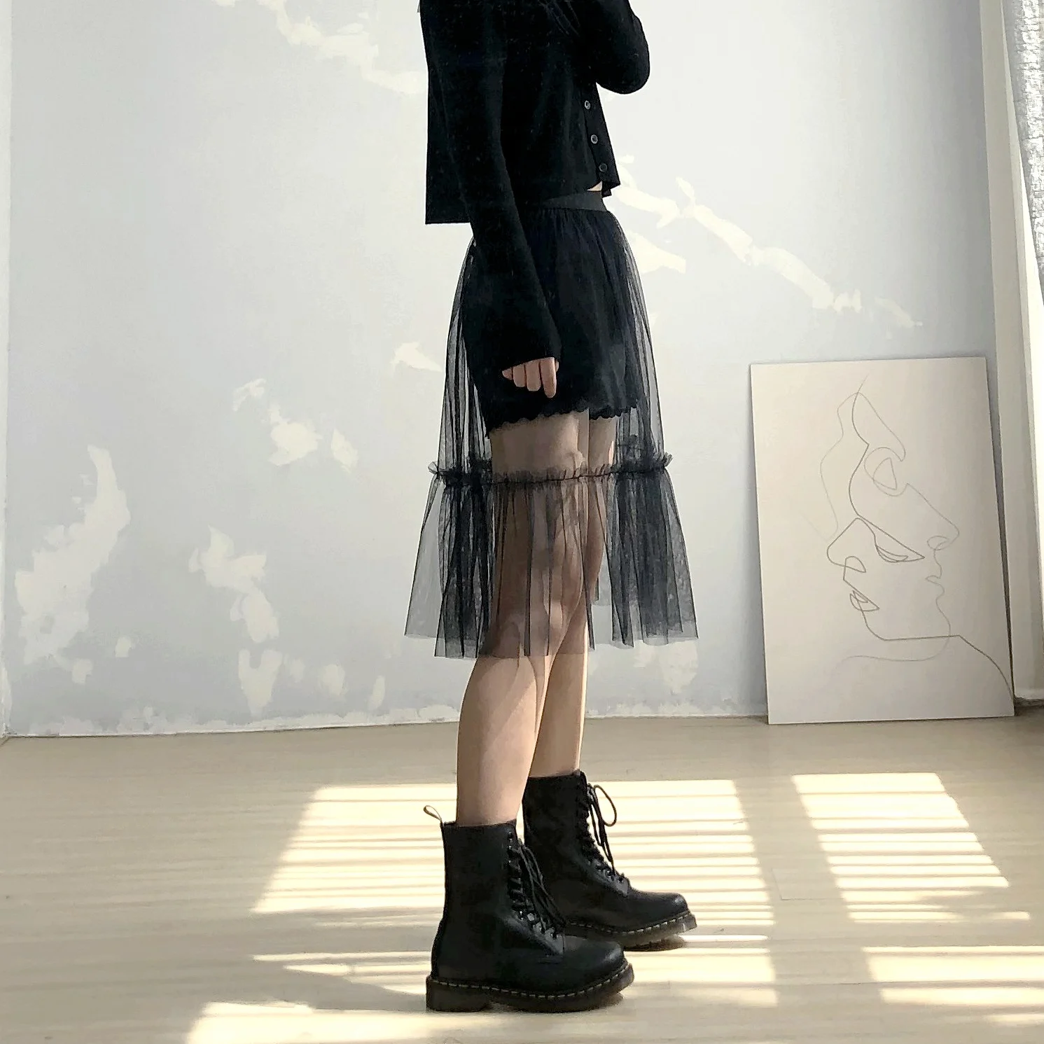 Black White Pleated Tulle Lace Mesh Skirt Women Petticoat Underskirt Summer Korean Patchwork Cover Up Skirt Tutu Skirt For Girl
Black White Pleated Tulle Lace Mesh Skirt Women Petticoat Underskirt Summer Korean Patchwork Cover Up Skirt Tutu Skirt For Girl