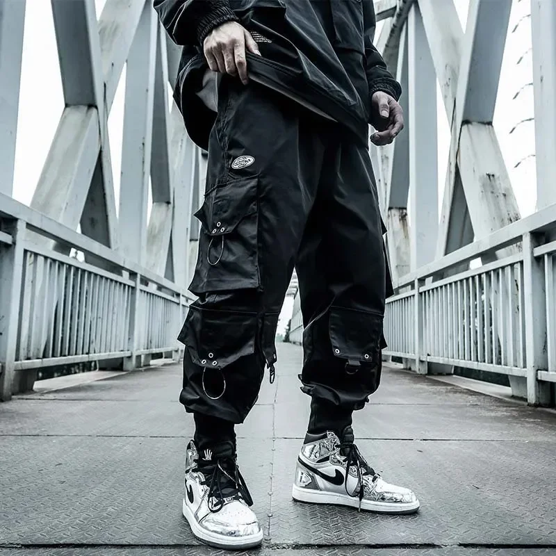 Брюки-карго мужские уличные, Джоггеры в стиле хип-хоп, Techwear, брюки-карго в стиле хиппи, уличная одежда большого размера с карманами, черные
Брюки-карго мужские уличные, Джоггеры в стиле хип-хоп, Techwear, брюки-карго в стиле хиппи, уличная одежда большого размера с карманами, черные