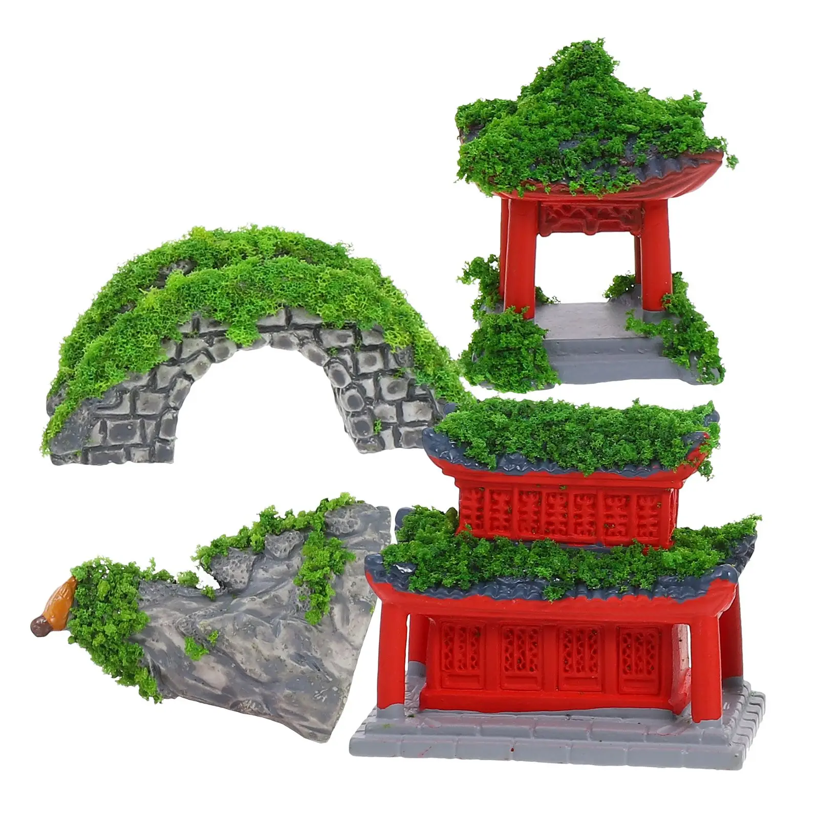 4 Pcs Ancient Pavilion Bridge Rock Decor Miniatures for DIY Garden Aquarium Bonsai Sturdy Reusable l
4 Pcs Ancient Pavilion Bridge Rock Decor Miniatures for DIY Garden Aquarium Bonsai Sturdy Reusable l