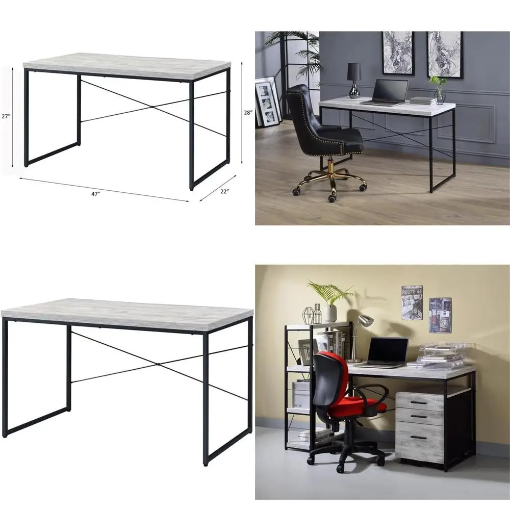 Антикварный бело-черный деревянный письменный стол прямоугольной формы
Антикварный бело-черный деревянный письменный стол прямоугольной формы