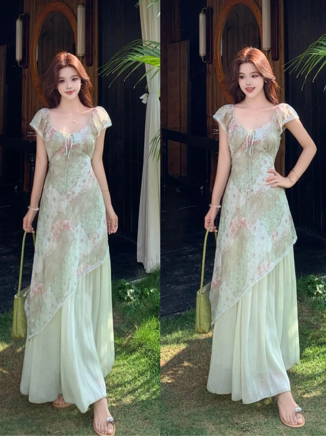 Elegant Large Size Floral Embroidery High Waist Long Dress Slimming Summer Vacation Style A-Line Skirt Breathable Short Sleeve
Elegant Large Size Floral Embroidery High Waist Long Dress Slimming Summer Vacation Style A-Line Skirt Breathable Short Sleeve