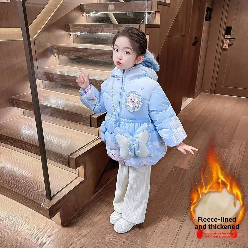 Girls' 2025 Elsa Princess Fleece Cotton Coat, Thick Mid-Length Winter Jacket for Toddlers
Girls' 2025 Elsa Princess Fleece Cotton Coat, Thick Mid-Length Winter Jacket for Toddlers