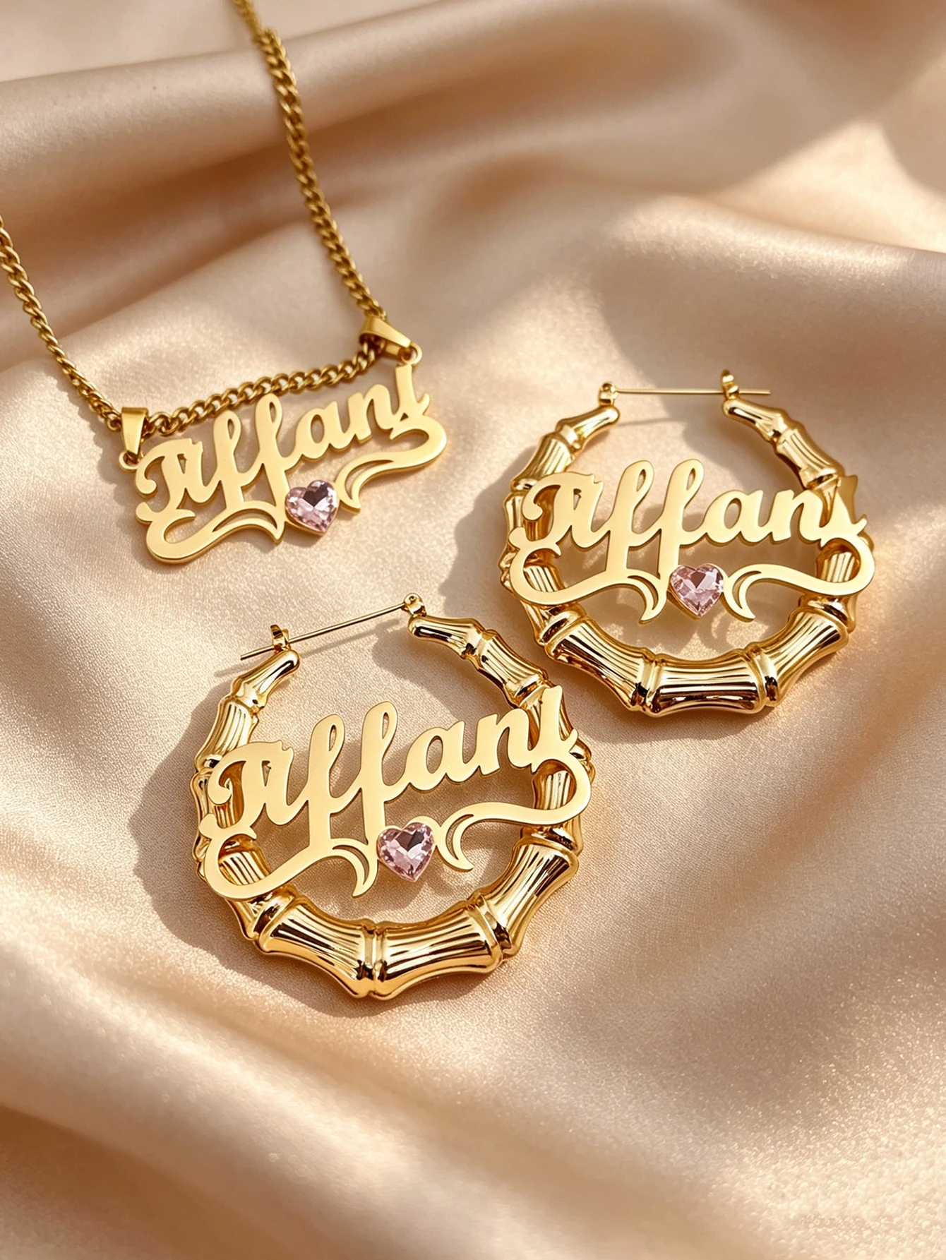 Custom Engraved Stainless Steel Earring And Necklace Set Personalized 3cm Small Jewelry Gift
Custom Engraved Stainless Steel Earring And Necklace Set Personalized 3cm Small Jewelry Gift