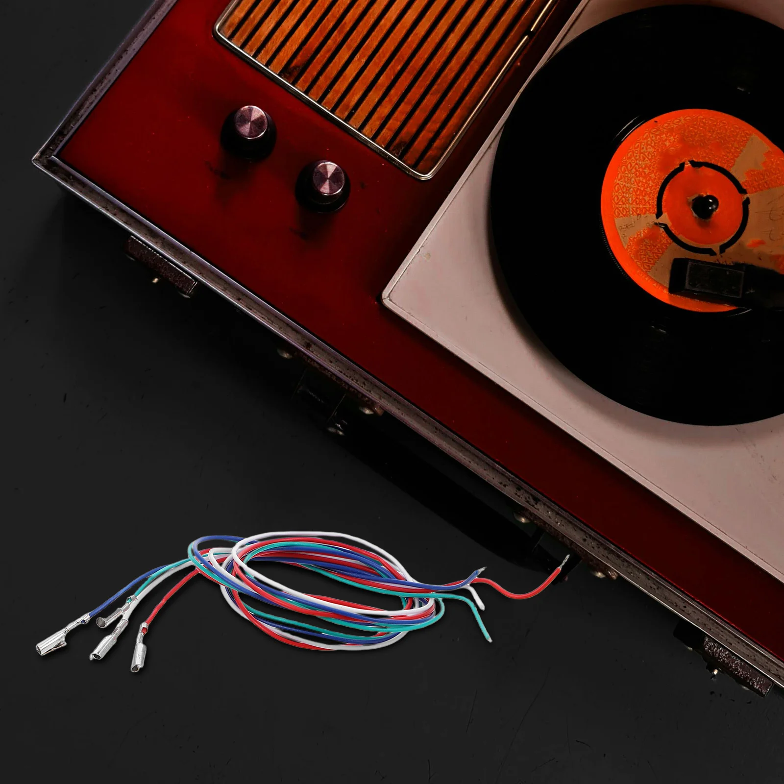 4Pcs Stereo Phonograph Head Wire Set Turntable Accessory Replacement Lead Cables High Conductivity Copper for Clear Sound
4Pcs Stereo Phonograph Head Wire Set Turntable Accessory Replacement Lead Cables High Conductivity Copper for Clear Sound