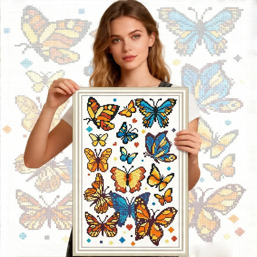 2026 New style Embroidery Colorful Animal Printed Canvas DIY Handmade Home Decoration Cross Stitch Butterfly Cattle Kits Needlew
2026 New style Embroidery Colorful Animal Printed Canvas DIY Handmade Home Decoration Cross Stitch Butterfly Cattle Kits Needlew
