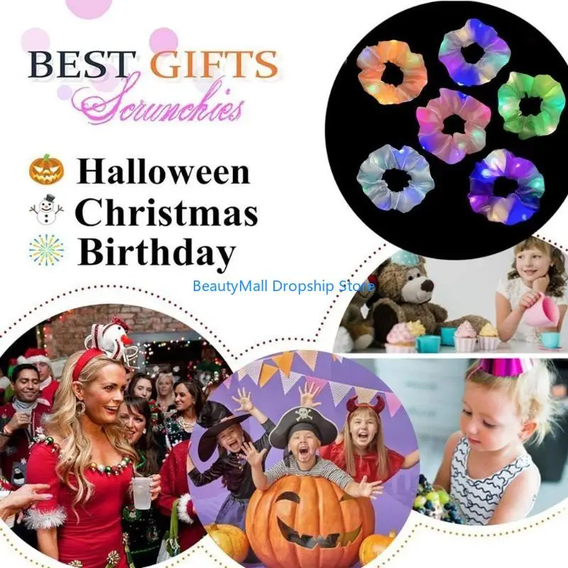 40JD 6 шт. резинки для волос со светодиодной подсветкой, светящиеся атласные резинки для волос, держатель для хвоста
40JD 6 шт. резинки для волос со светодиодной подсветкой, светящиеся атласные резинки для волос, держатель для хвоста