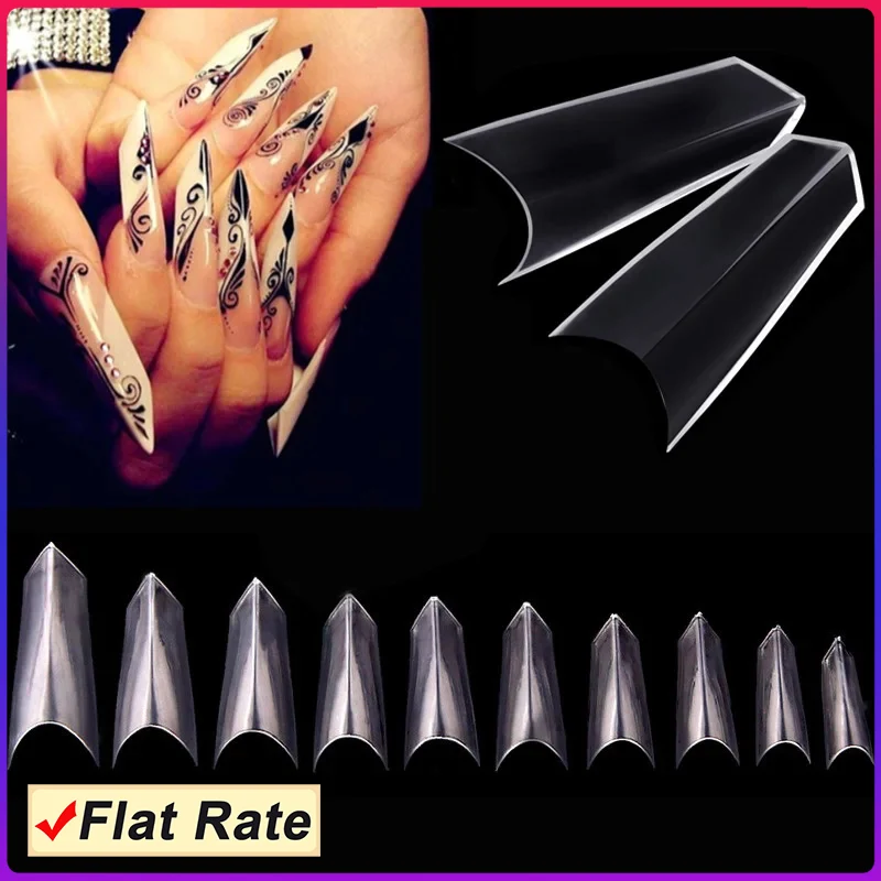 500pcs/pack Special Nail Tips Sharp Curved False Nails Full Cover French Triangle Shape Long Artificial Fake Nails Art
500pcs/pack Special Nail Tips Sharp Curved False Nails Full Cover French Triangle Shape Long Artificial Fake Nails Art