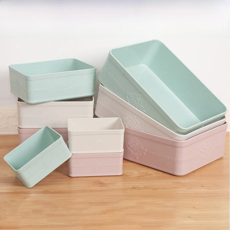 Thickened Plastic Desktop Storage Box Rectangular Covered Bin Organizer Drawer Divided Storage Baskets for Office Supplies
Thickened Plastic Desktop Storage Box Rectangular Covered Bin Organizer Drawer Divided Storage Baskets for Office Supplies