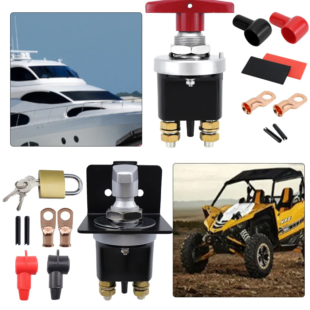 500A Battery Isolator Switch With Lock-Out Plate For Car Truck RV Boat Tractor Battery Disconnect Switch Car Accessories
500A Battery Isolator Switch With Lock-Out Plate For Car Truck RV Boat Tractor Battery Disconnect Switch Car Accessories