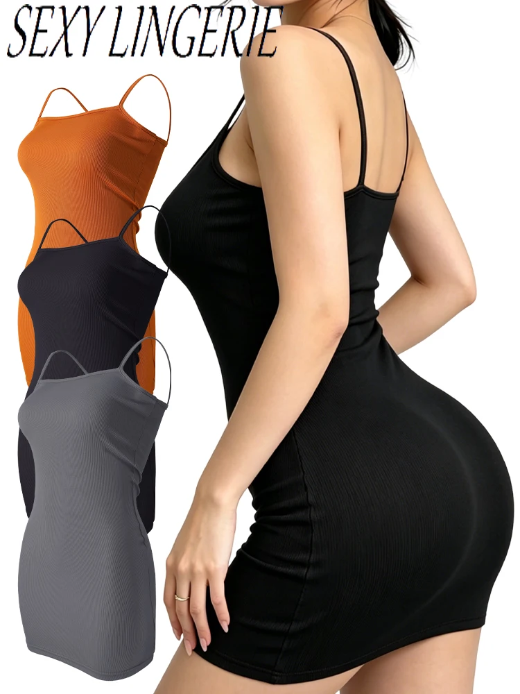 Summer Spaghetti Strap Sleeveless Dress 2026 Women Sexy Bodycon Tight Mini Wrap Hip Dress Solid Color Thread Shapewear Slips New
Summer Spaghetti Strap Sleeveless Dress 2026 Women Sexy Bodycon Tight Mini Wrap Hip Dress Solid Color Thread Shapewear Slips New
