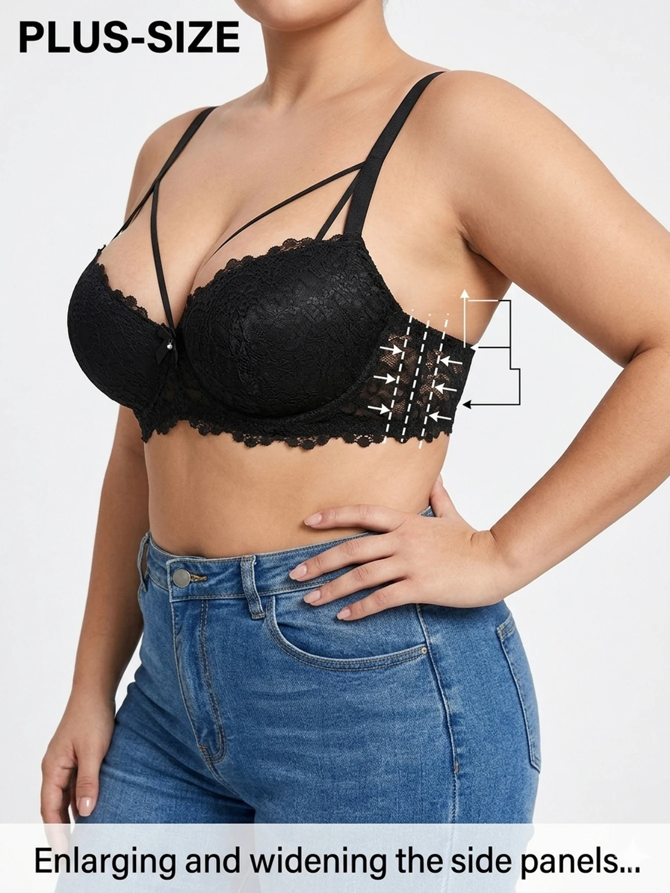 Plus Size Lace Women's Bra Thin Cup Push-up Bra Underwire Side Support Wide Strap Comfortable Bra Women
Plus Size Lace Women's Bra Thin Cup Push-up Bra Underwire Side Support Wide Strap Comfortable Bra Women