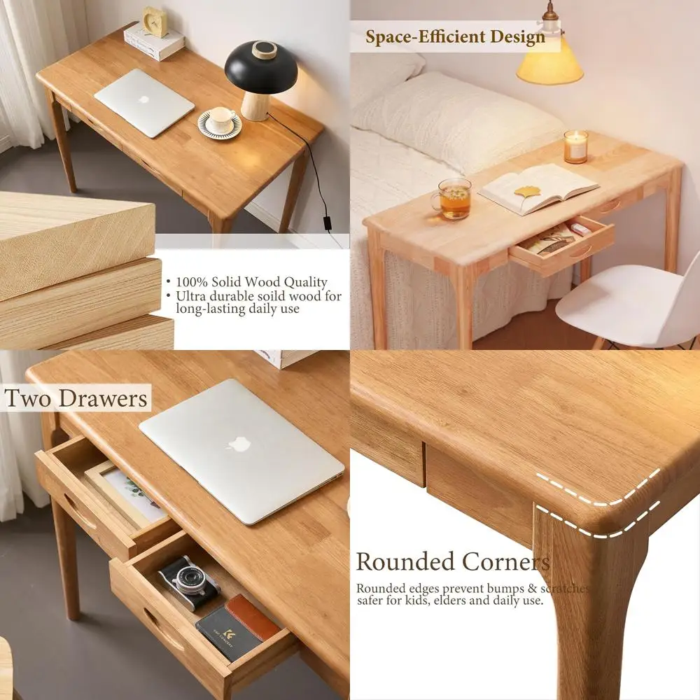 40 Solid Wood Desk: Compact Home Office Writing Desk for Gaming, Computer, Bedroom, Study, and Small Spaces - Easy Assembly
40 Solid Wood Desk: Compact Home Office Writing Desk for Gaming, Computer, Bedroom, Study, and Small Spaces - Easy Assembly