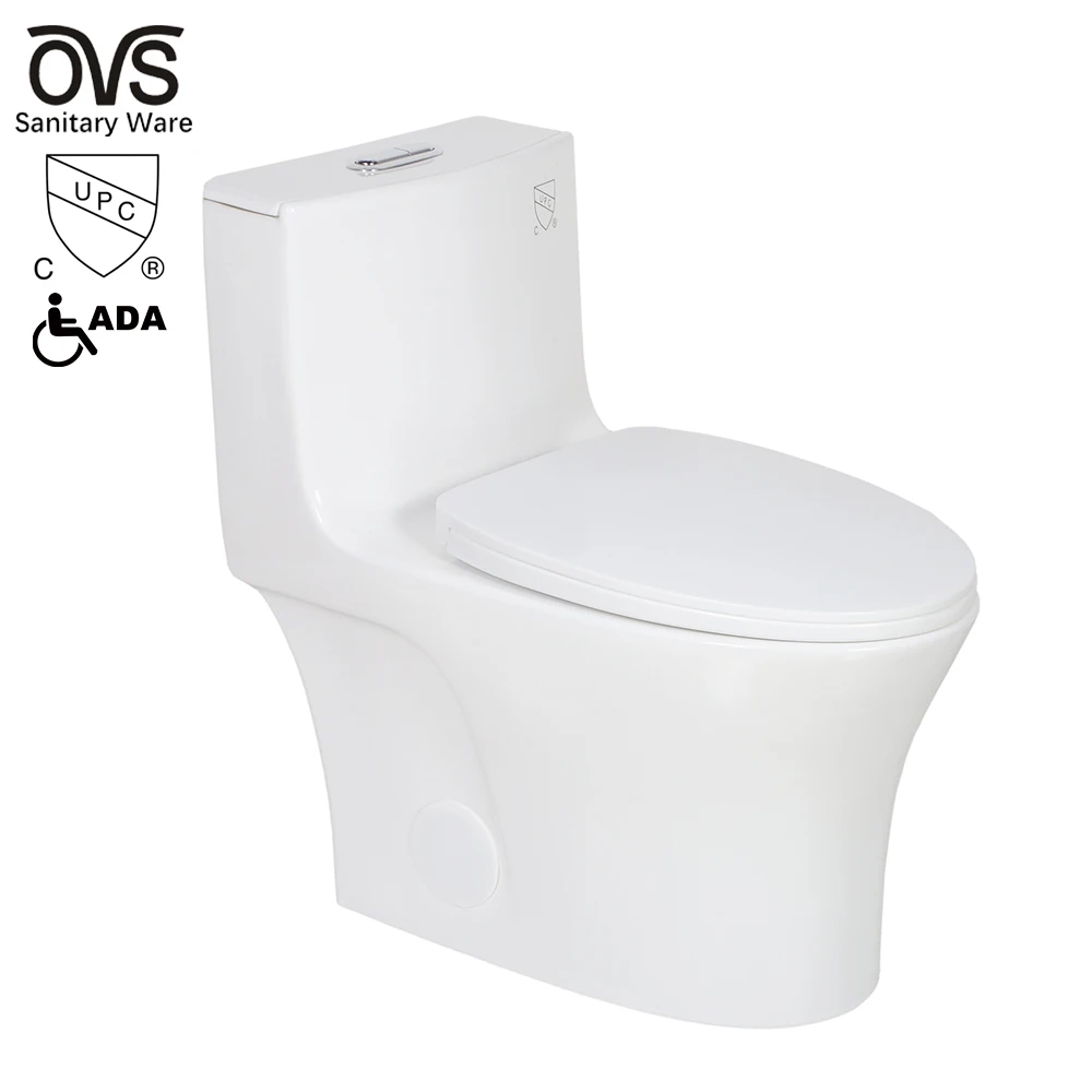 American ADA Bathroom Traditional WC Water Closet Custom Ceramic Elongated Commode Porcelain Siphonic One Piece Toilet For Villa
American ADA Bathroom Traditional WC Water Closet Custom Ceramic Elongated Commode Porcelain Siphonic One Piece Toilet For Villa