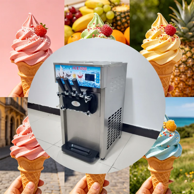 Including Tariffs Small Commercial Table Top Soft Serve Ice Cream Maker 3 Flavors Stainless Steel Electric For Desktop Use
Including Tariffs Small Commercial Table Top Soft Serve Ice Cream Maker 3 Flavors Stainless Steel Electric For Desktop Use
