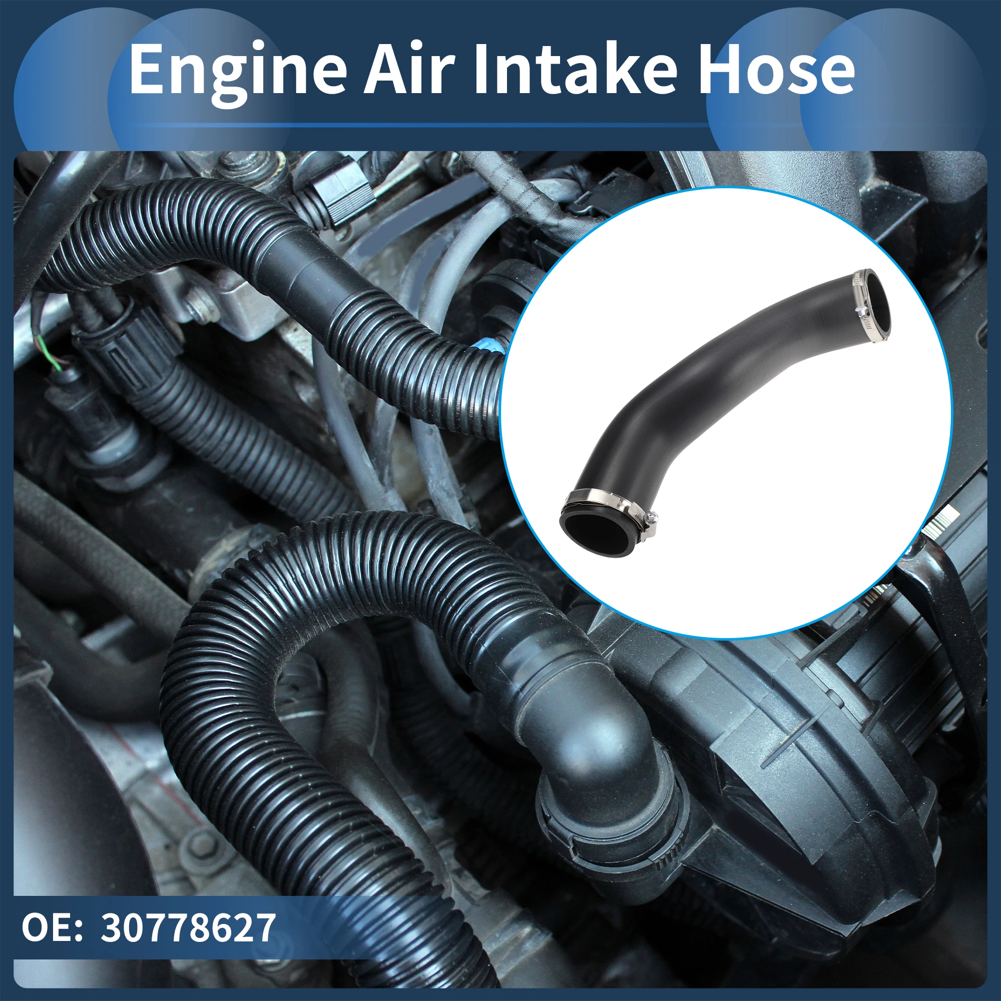 UXCELL Engine Air Intake Hose for Volvo S60 I 384 2.4L 2000-2010 No.30778627 Clamp 1set
UXCELL Engine Air Intake Hose for Volvo S60 I 384 2.4L 2000-2010 No.30778627 Clamp 1set
