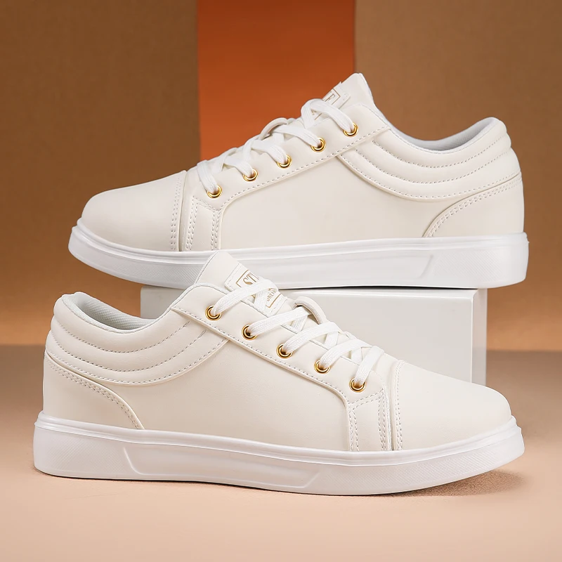 Street Style White Skateboard Shoes Men Comfortable Leather Unisex Leisure Sneaker Lightweight Casual Women's Fashion Sneakers
Street Style White Skateboard Shoes Men Comfortable Leather Unisex Leisure Sneaker Lightweight Casual Women's Fashion Sneakers