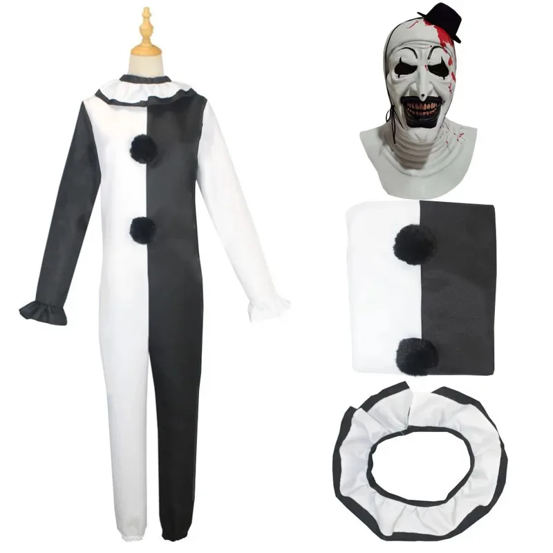 Terrifier Art Clown Joker Cosplay Costume Men Jumpsuit Women Role Play Fancy Dress Up Horror Dress Suit Halloween Carnival Party
Terrifier Art Clown Joker Cosplay Costume Men Jumpsuit Women Role Play Fancy Dress Up Horror Dress Suit Halloween Carnival Party