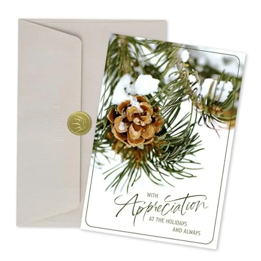 Holiday Cards for Customers and Clients by Hallmark Business 25 Pack Bulk Greeting Cards with Envelopes and Gold Seals "Winter
Holiday Cards for Customers and Clients by Hallmark Business 25 Pack Bulk Greeting Cards with Envelopes and Gold Seals "Winter
