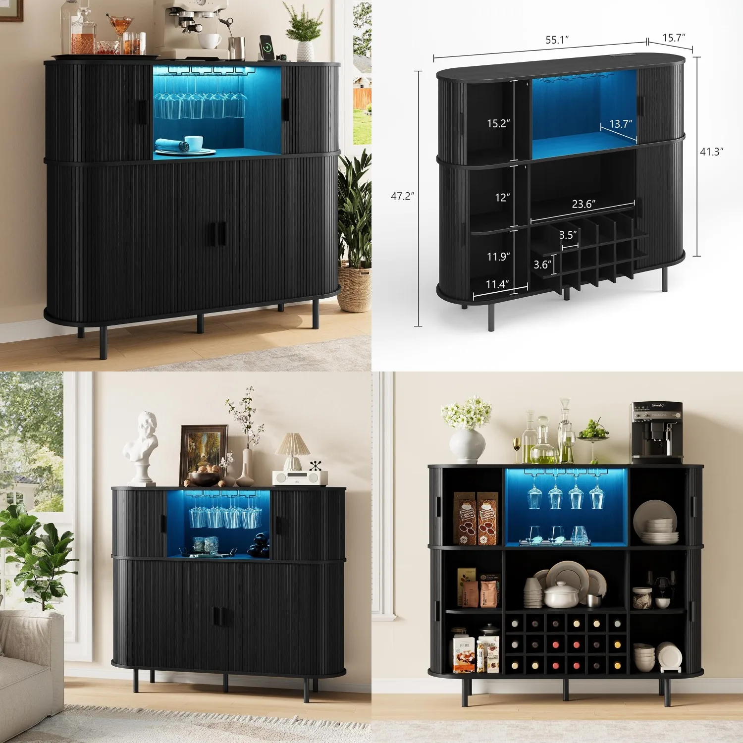 Винный шкаф-бар 55 дюймов с рифленой отделкой, LED-подсветкой, розеткой, подставкой для вина и держателем для бокалов, для гостиной и кухни, на заказ
Винный шкаф-бар 55 дюймов с рифленой отделкой, LED-подсветкой, розеткой, подставкой для вина и держателем для бокалов, для гостиной и кухни, на заказ