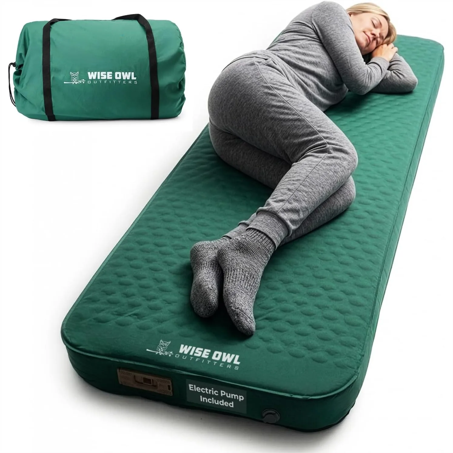 Self Inflating Sleeping Pad with Electric Pump, 4 Inch Camping Air Mattress for Adults for Tent SUV Road Trips
Self Inflating Sleeping Pad with Electric Pump, 4 Inch Camping Air Mattress for Adults for Tent SUV Road Trips
