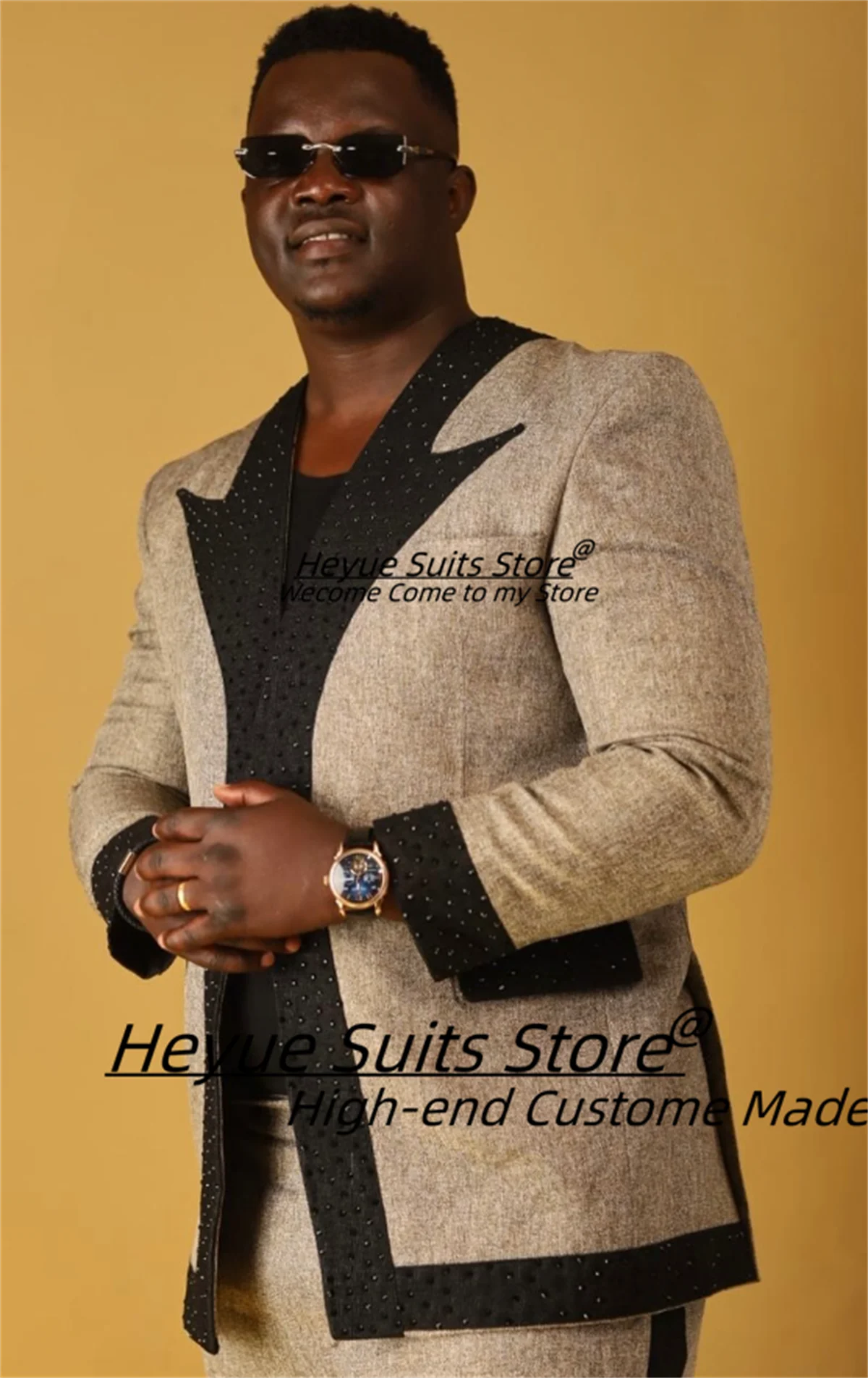 Classic Brown Luxuly Men Suits Customized Slim Fit Groom Formal Tuxedos 2 Pieces Sets Male Party Blazers Handsome Costume Homme
Classic Brown Luxuly Men Suits Customized Slim Fit Groom Formal Tuxedos 2 Pieces Sets Male Party Blazers Handsome Costume Homme