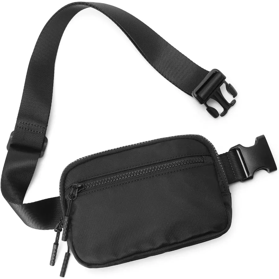【New Arrival】Black Mini Nylon Waist Bag, Water Resistant Fanny Pack with Adjustable Belt & Zipper Pockets for Running & Travel
【New Arrival】Black Mini Nylon Waist Bag, Water Resistant Fanny Pack with Adjustable Belt & Zipper Pockets for Running & Travel