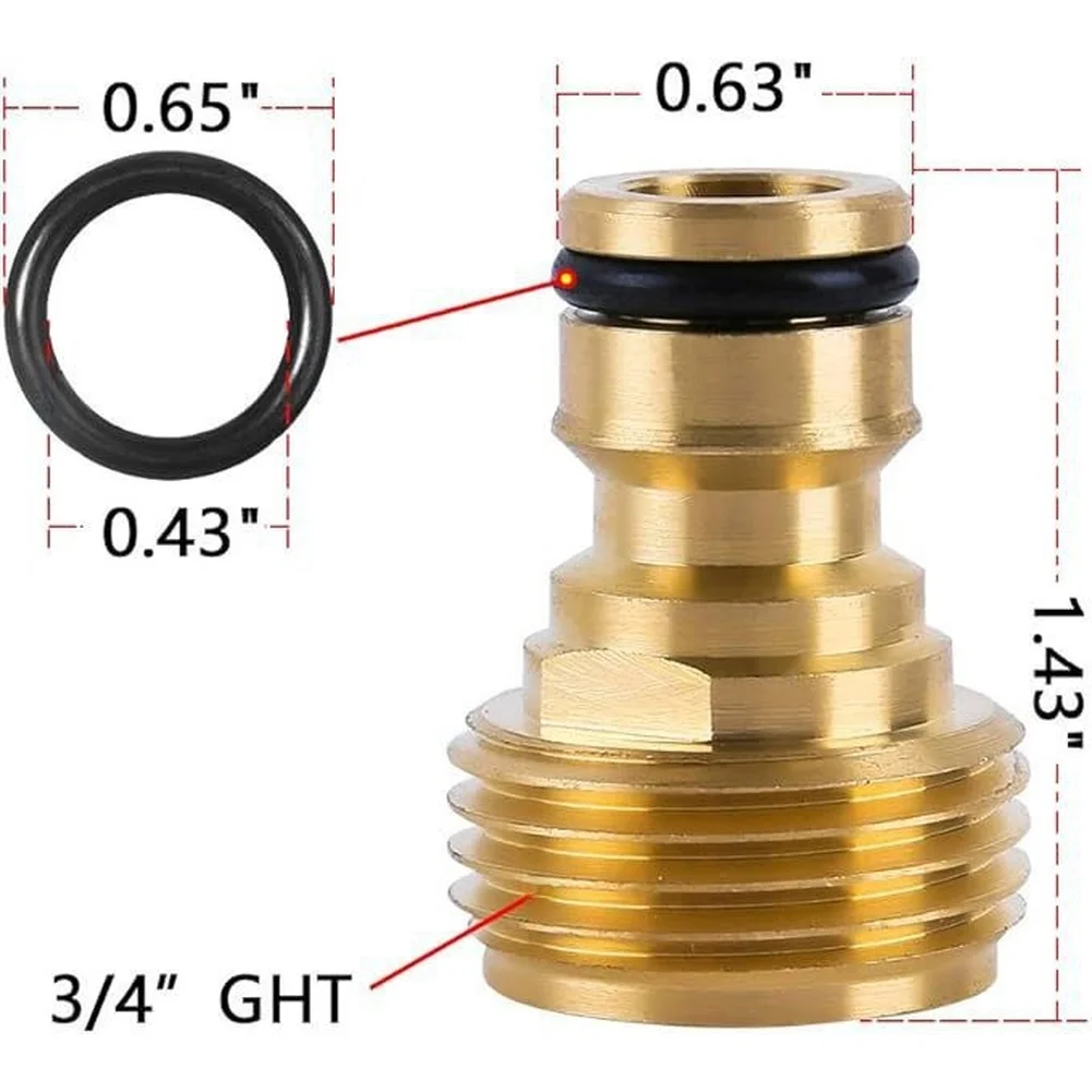 Brass Garden Hose Quick Connect Coupler 3/4 GHT Female Male Thread Water Fitting For 3/4" Garden Hoses And Watering Devices
Brass Garden Hose Quick Connect Coupler 3/4 GHT Female Male Thread Water Fitting For 3/4" Garden Hoses And Watering Devices