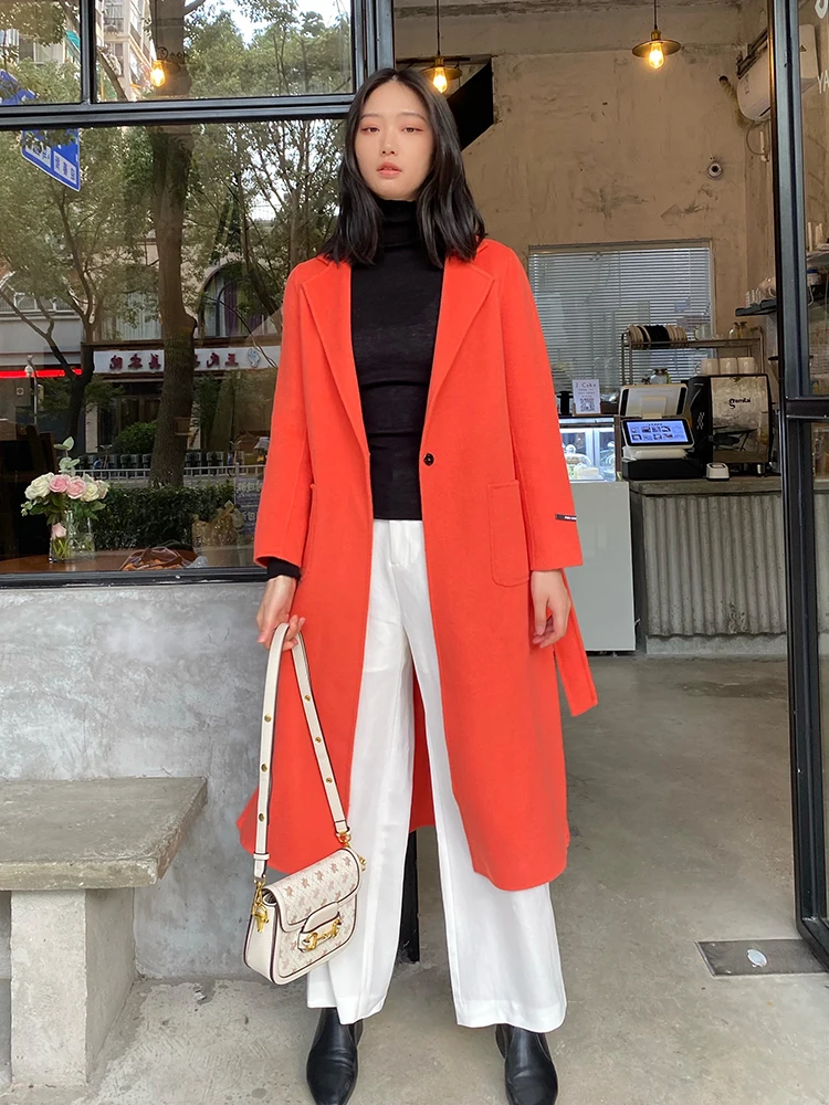 Double-Sided Wool Camere Coat Women's Belted Slimming Handmade Loose Midi Length Tweed Jaet Autumn Winter Faion
Double-Sided Wool Camere Coat Women's Belted Slimming Handmade Loose Midi Length Tweed Jaet Autumn Winter Faion