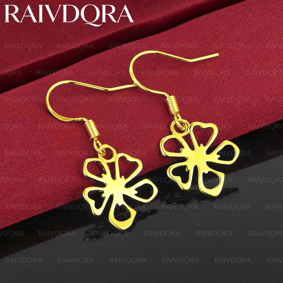 18K Gold Plated Flowers Drop Earrings For Women Jewelry Fashion Elegant Party Engagement Wedding Accessories
18K Gold Plated Flowers Drop Earrings For Women Jewelry Fashion Elegant Party Engagement Wedding Accessories
