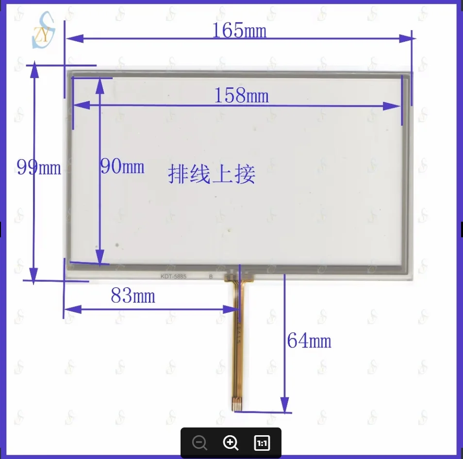 ZhiYuSun 165mm*99mm KDT-5885 7inch 4-wire resistive touch panel for Car DVD, 165*99GPS Navigator screen glass
ZhiYuSun 165mm*99mm KDT-5885 7inch 4-wire resistive touch panel for Car DVD, 165*99GPS Navigator screen glass