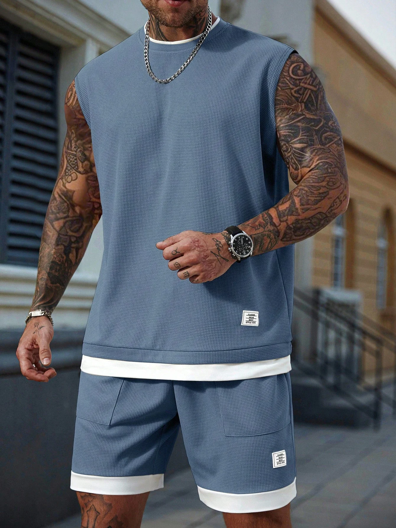 Men's Casual Sleeveless Tank Top And Shorts Set Summer Blue Two Piece Outfit
Men's Casual Sleeveless Tank Top And Shorts Set Summer Blue Two Piece Outfit