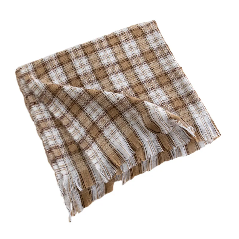 New Plaid Fake Cashmere Scarf Women 190x65cm Fashion Versatile Winter Korean Warm Shawl Hijab Soft Lightly Premium Neck Warmer
New Plaid Fake Cashmere Scarf Women 190x65cm Fashion Versatile Winter Korean Warm Shawl Hijab Soft Lightly Premium Neck Warmer