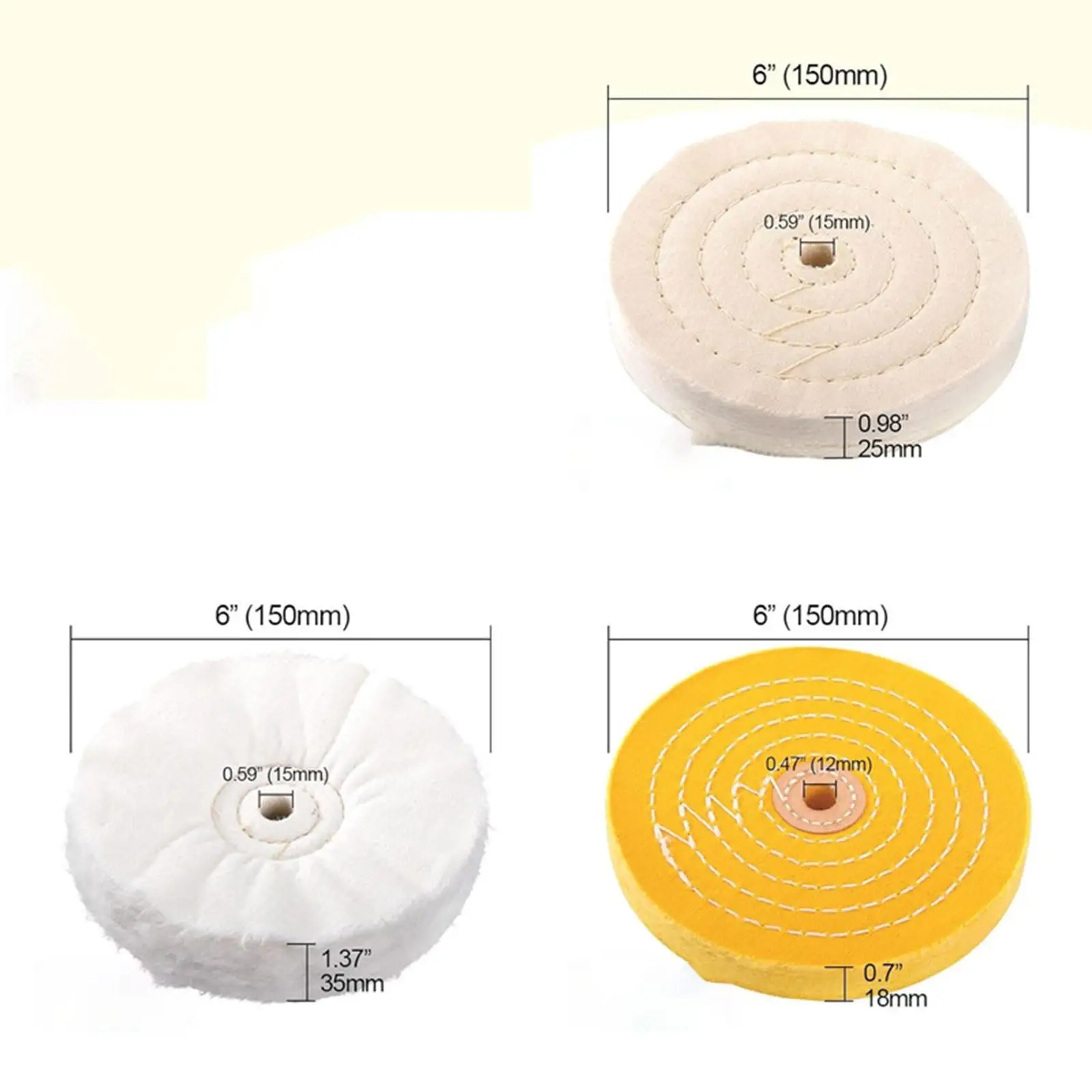 3 Pieces Buffing Polishing Wheels Waxing Supplies for Aluminum Jewelry Glass
3 Pieces Buffing Polishing Wheels Waxing Supplies for Aluminum Jewelry Glass