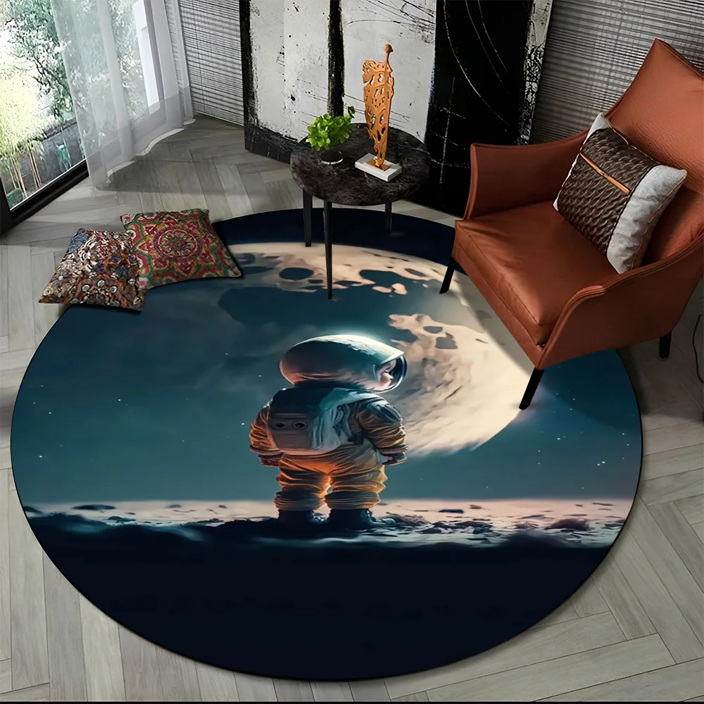 3D Astronaut Space Cartoon Round Carpet Rug for Living Room Bedroom Child Playroom Chair Decor,Pet Area Rug Non-slip Floor Mat
3D Astronaut Space Cartoon Round Carpet Rug for Living Room Bedroom Child Playroom Chair Decor,Pet Area Rug Non-slip Floor Mat